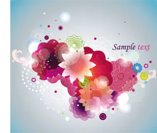 百花齐放背景矢量下载