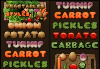 可爱饼干立体字字体样式