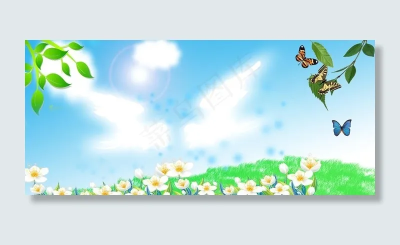 春天图片(2362X1181(DPI:150))psd模版下载