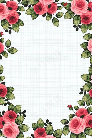 创意唯美鲜花预定海报设计背景图