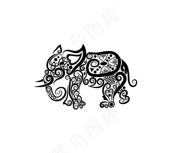 线稿动物图案矢量素材10