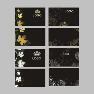 花纹名片 植物名片图片