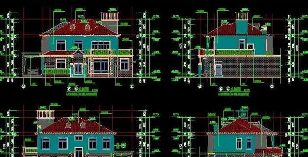 长沙二层别墅砖混结构建筑施工图（带...