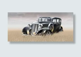 在旧汽车矢量草