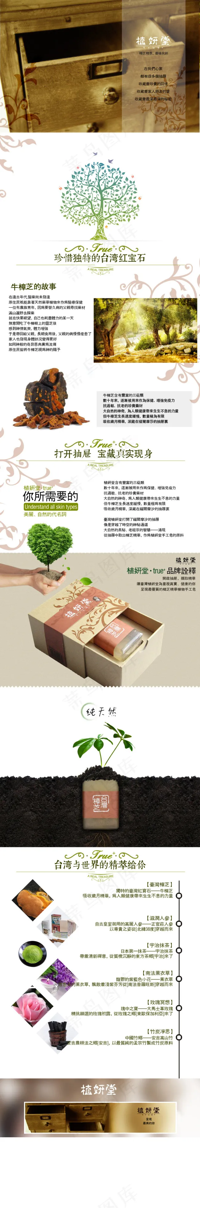 手工皂美容护肤品品牌故事psd模版下载