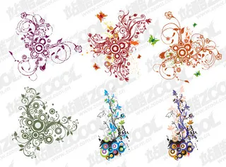 一个圆形的趋势和模式向量的材料组合