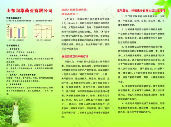 药品三折页psd模版下载