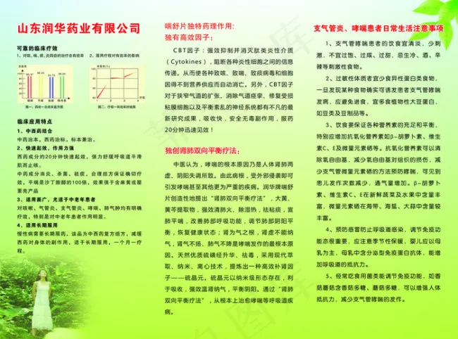 药品三折页psd模版下载