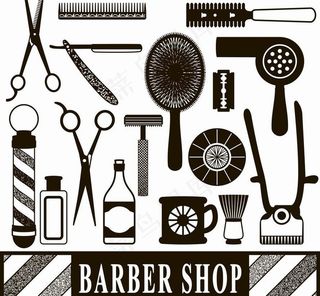 理发店用品图片