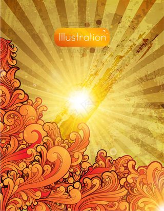 黄色背景矢量图