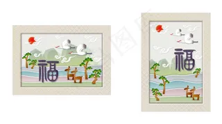 传统风格新年设计矢量图