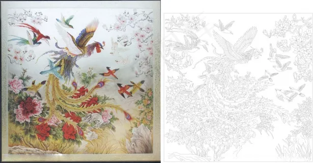 玉兰花玻璃屏风玄关