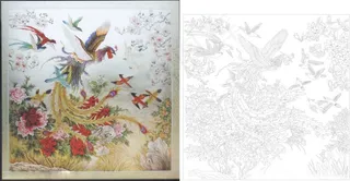 玉兰花玻璃屏风玄关