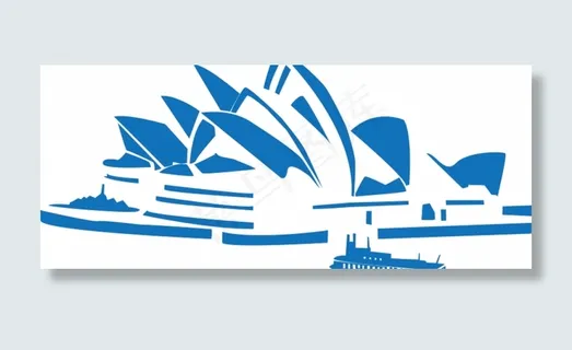 矢量插画的悉尼歌剧院