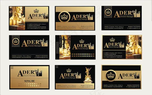 商务金卡名片卡片设计矢量素材