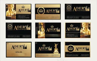 商务金卡名片卡片设计矢量素材