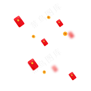 红包运动的红包装饰,免抠元素