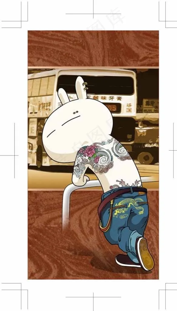 公仔手机壳图片cdr矢量模版下载