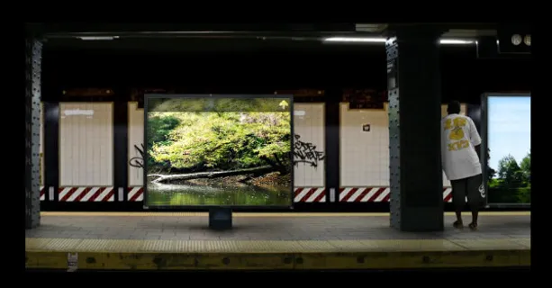 地铁站广告风格flash xml相...