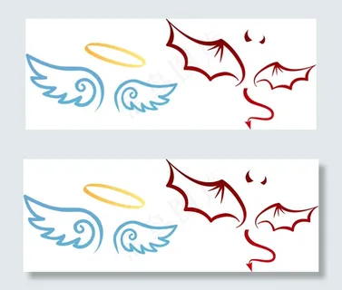 魔鬼天使翅膀矢量素材 魔鬼天使翅膀矢量素材