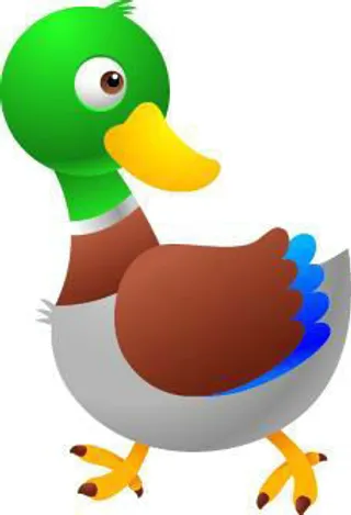 卡通动物鸭子PSD素材