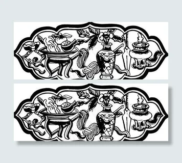 清代（下）版画 装饰画 中华图案五千年 矢量 AI格式_1130