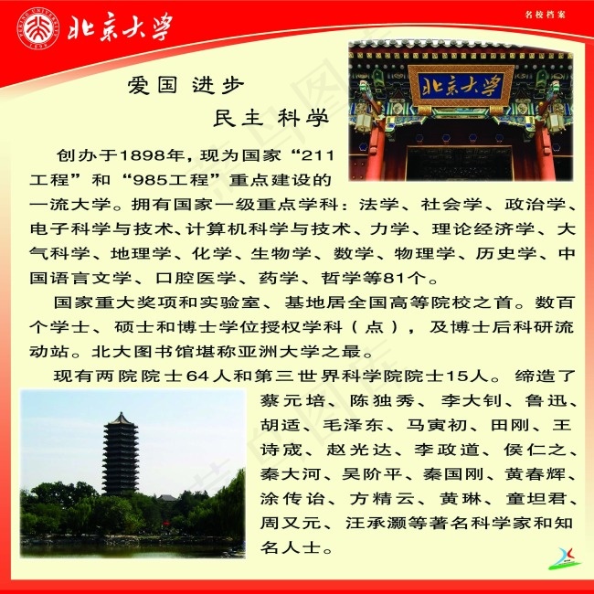名校档案psd模版下载