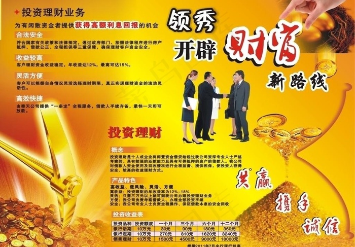 投资担保图片cdr矢量模版下载