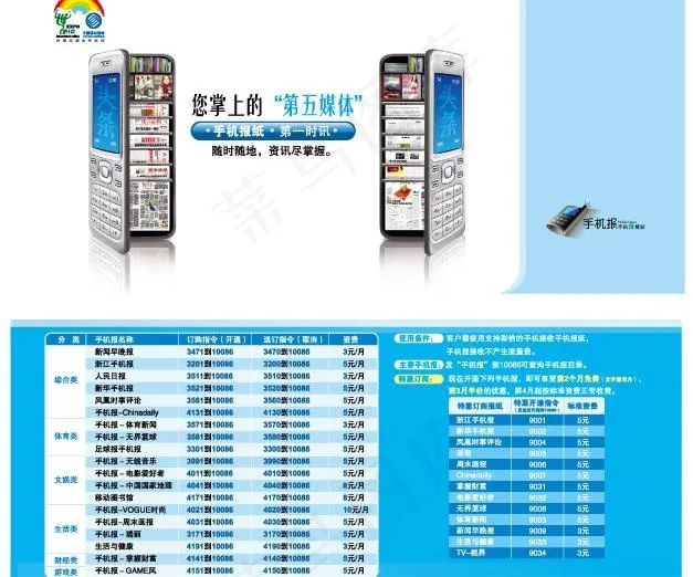 移动手机报图片ai矢量模版下载