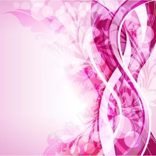 粉色花纹背景图矢量模板