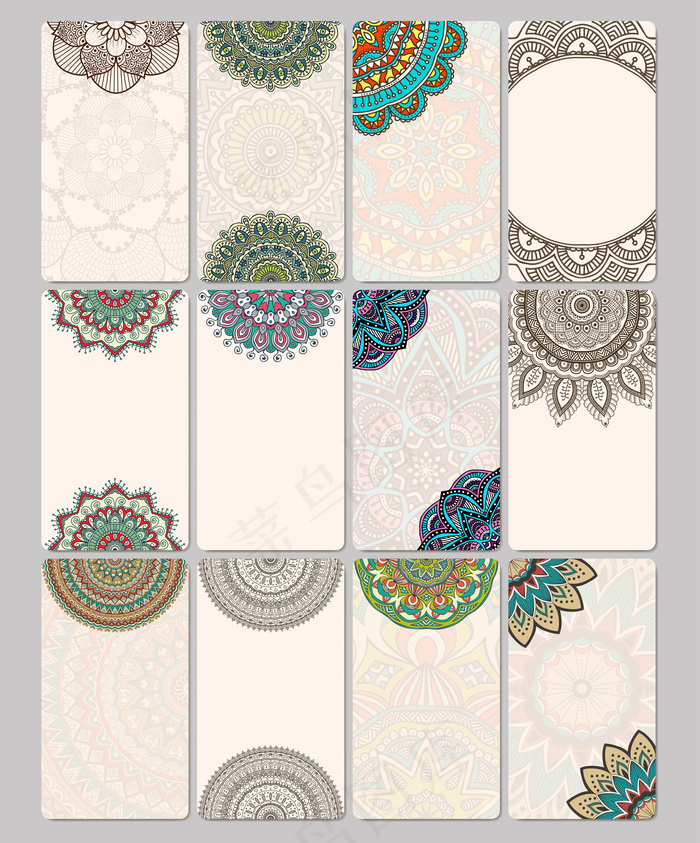 民族风背景卡片EPS矢量元素