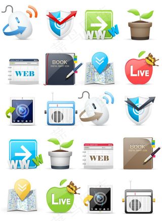 网站创意图标ai矢量素材