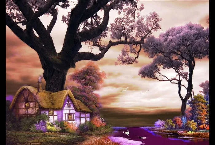 油画图片(4370X3189(DPI:300))psd模版下载