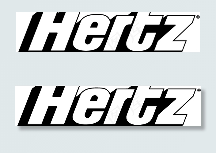 Hertz logo设计欣赏 赫兹...ai矢量模版下载