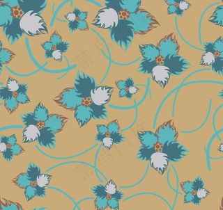 经典花草花纹底纹背景图片