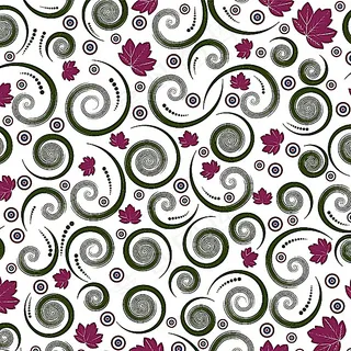 绿紫花纹矢量图片