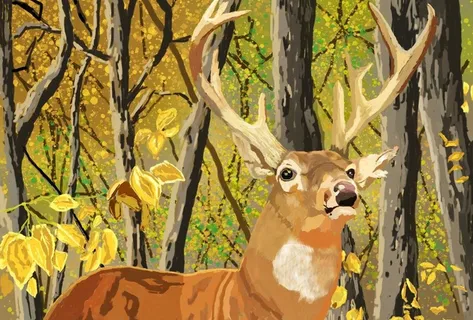 水彩画 鹿图片 水彩画 鹿图片