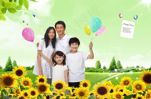 幸福家庭生活图片素材（psd分层）