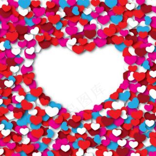 内心深处情人节矢量艺术心图形