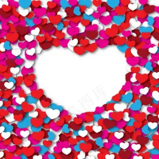 内心深处情人节矢量艺术心图形