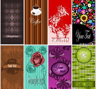 欧式花纹花朵 名片卡片图片