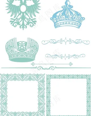 欧式花边花纹底纹矢量图案图片