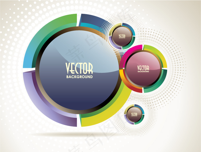 圆形圆弧科技背景矢量素材