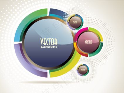 圆形圆弧科技背景矢量素材
