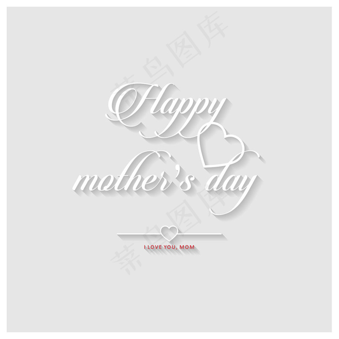 优雅的白色母亲节卡
