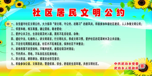 社区居民文明公约