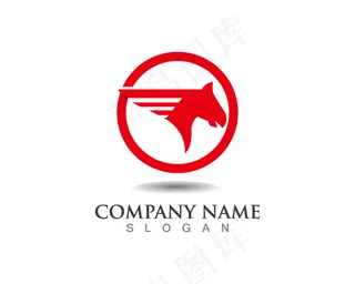 红色飞马logo标志