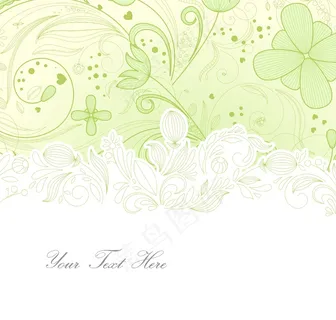 花的贺卡矢量插画