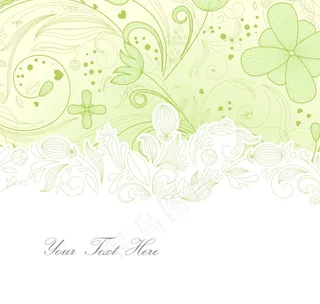 花的贺卡矢量插画