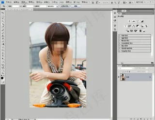 去色命令制作高调黑白人像照片